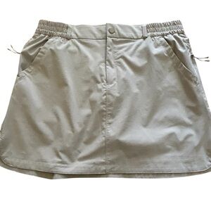 Baleaf  Athletic/Casual Drawstring Elastic Waist Skort in Light Beige Large